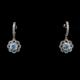 KKER170-Exquisite Flower Halo Drop Earrings in Rose Gold
