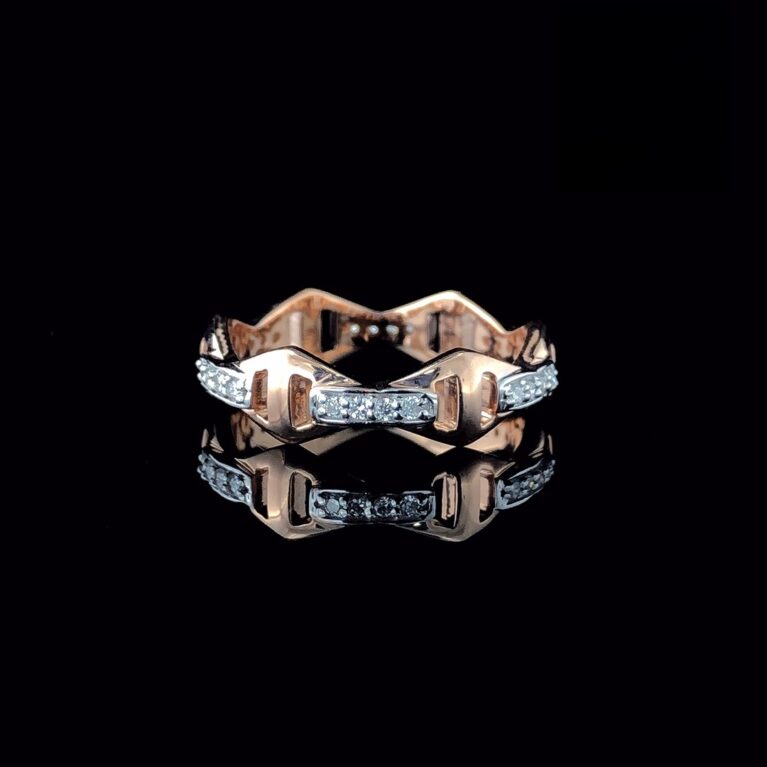 KR0056- Aurora Link Diamond Band