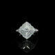 KKR194-Princess-Cut Stunner: Double Halo Diamond Ring