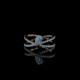 KKR284-Pear Perfection: Crossover Diamond Statement Ring