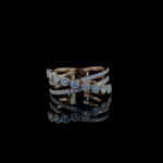 KKR292-Infinity Twist Rose Gold Diamond Ring