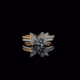 KKR333-Blooming Petals: Marquise Diamond Floral Ring
