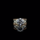 KKR364-Twist & Shine: 3ct Solitaire Double Band Ring