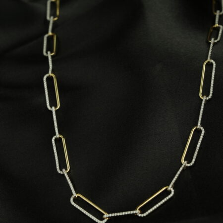KKNC: Two-Tone Paperclip Diamond Chain